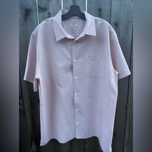 Quiksilver Peachy Tan Pin Check Casual Button Down Shirt XL - Picture 9 of 9